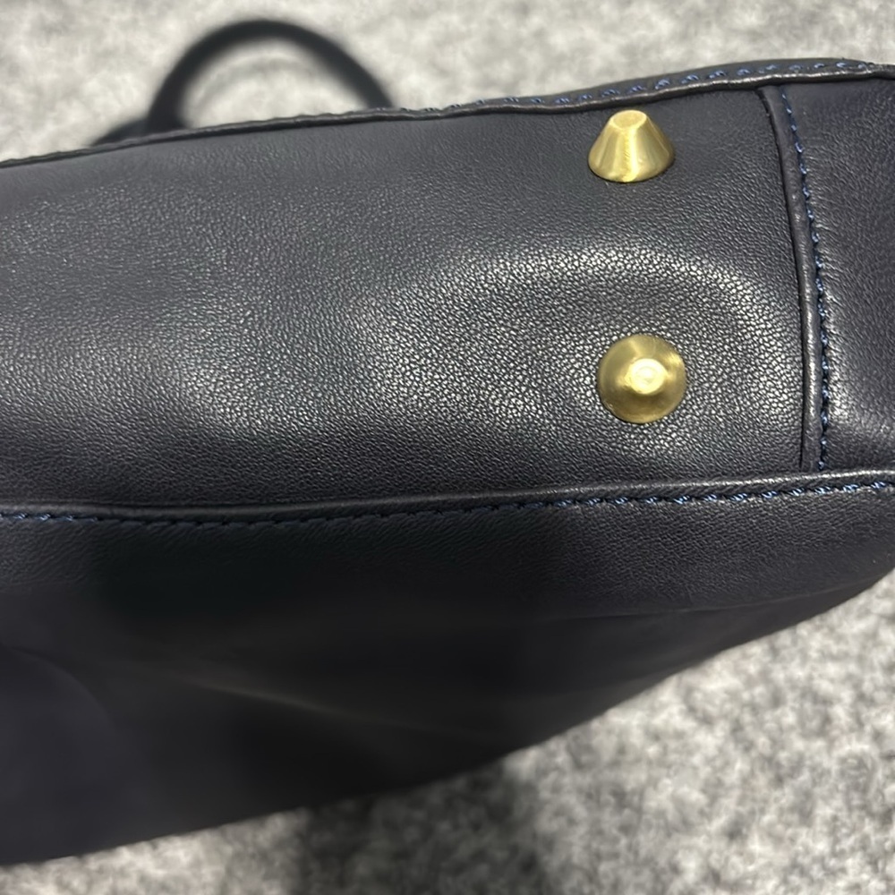 Leather Have Some Fun Today Navy Josie Tote Bag - Picture 14 of 17